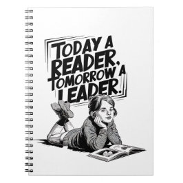 Caderno Espiral Today a Reader - Book Reading Girl - Bookworm Girl