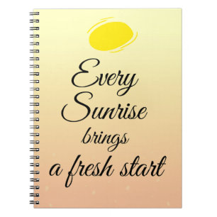 Caderno Espiral Todo brilho do sol traz um novo começo