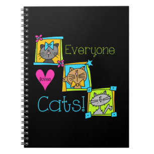 Caderno Espiral Todo Mundo Adora Gatos