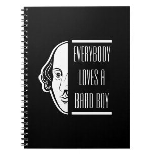 Caderno Espiral Todo Mundo Adora Um Bard Boy Shakespeare Thespian