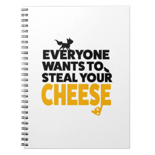 Caderno Espiral todo mundo quer roubar seu queijo, fox crow