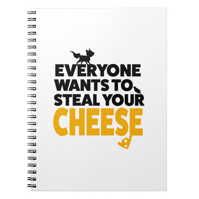 Caderno Espiral todo mundo quer roubar seu queijo, fox crow (Frente)