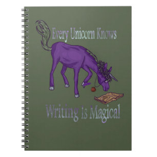 Caderno Espiral Todo Unicórnio Sabe Que Escrevendo É Mágico