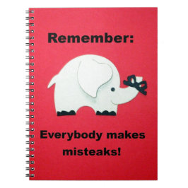 Caderno Espiral Todos cometem erros.