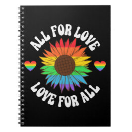 Caderno Espiral Todos Pelo Amor Para Todos | Orgulho gay Mês