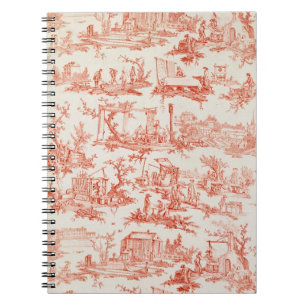 Caderno Espiral Toile de Jouy, ilustrando os processos de manuf