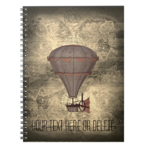 Caderno Espiral Tom feito sob encomenda do Sepia de Steampunk do
