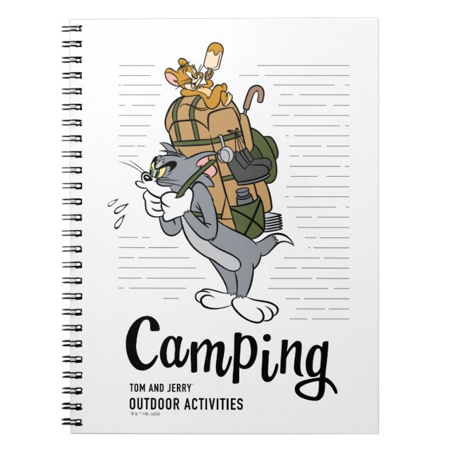 Caderno Espiral Tom & Jerry Camping (Frente)