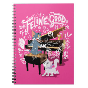 Caderno Espiral Tom & Jerry Tocam Piano - Felino Bom