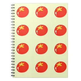 Caderno Espiral Tomamtoas vermelhas em amarelo
