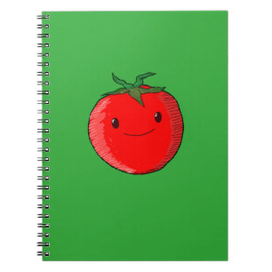 Caderno Espiral Tomate de Cartoon