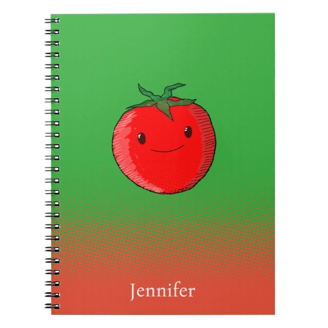 Caderno Espiral Tomate de Cartoon (Frente)