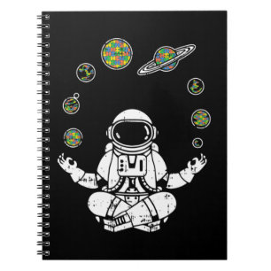 Caderno Espiral Tome esta camisa de yoga astronauta como aniversá