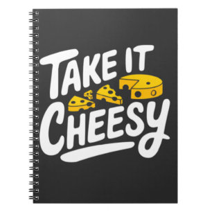 Caderno Espiral Tome-o Cheesy - Impressão de queijo divertido para