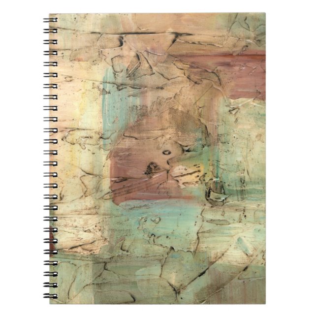 Caderno Espiral Tone da Terra pintando com superfície rachada (Frente)