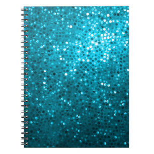 Caderno Espiral Toneladas Azuis, Brilhante E Faíscas 2