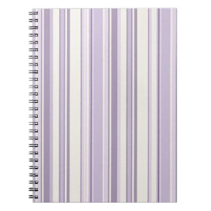 Caderno Espiral Tons de Lavanda Suaves Listras de Marfim
