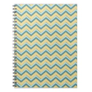 Caderno Espiral Topaz Glitter Chevron Pattern