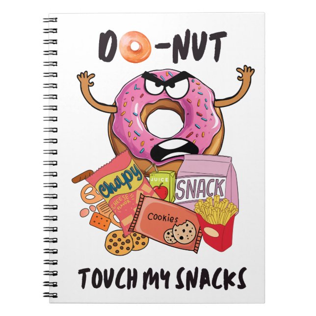 Caderno Espiral Toque em meu lanche (Frente)