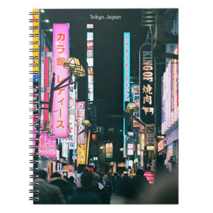 Caderno Espiral Tóquio, fotografia noturna do Japão