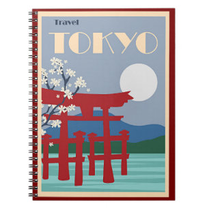 Caderno Espiral Tóquio, Poster de viagens do Japão