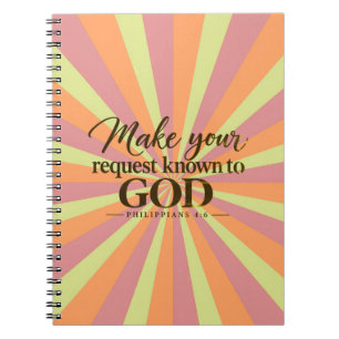 Caderno Espiral Torne conhecida a Deus a sua solicitação