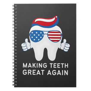 Caderno Espiral Torne o Excelente dos dentes novamente em 4 de jul