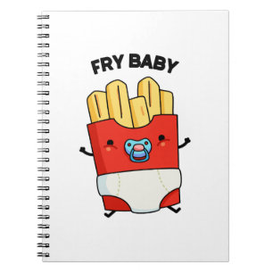 Caderno Espiral Torneira Bebê Piada de Batata Frita Francesa
