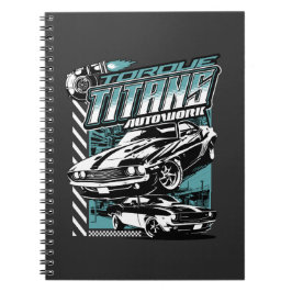CADERNO ESPIRAL TORQUE TITANS AUTOWORKS - USA LEGEND CARROS