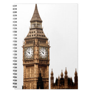 Caderno Espiral Torre Big Ben em Sepia