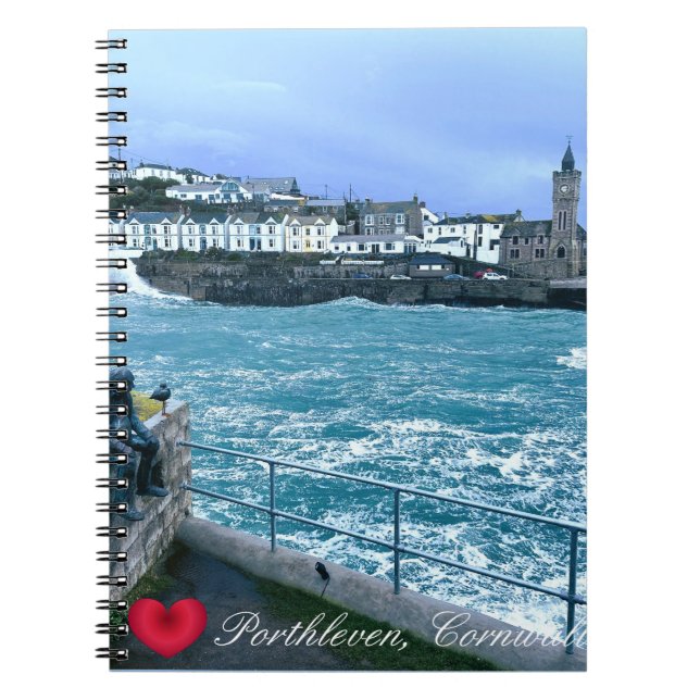 Caderno Espiral Torre De Clocos Porthleven + Esperando Por Escultu (Frente)