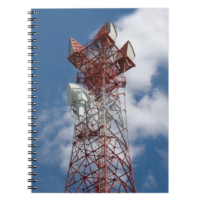 Caderno Espiral Torre de telecomunicações micro-ondas (Frente)