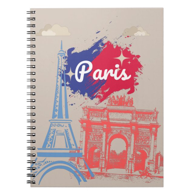 Caderno Espiral Torre Eiffel de Paris (Frente)