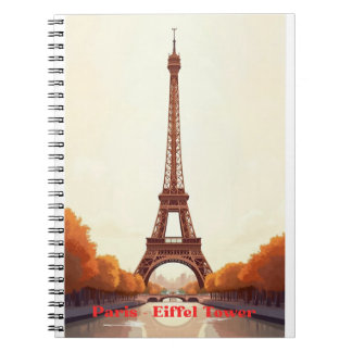 Caderno Espiral Torre Eiffel de Paris Cornhole – Design de Viagem