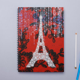 Caderno Espiral Torre Eiffel em Lace
