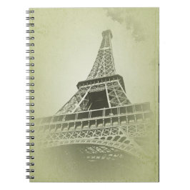 Caderno Espiral Torre Eiffel em tom sépia