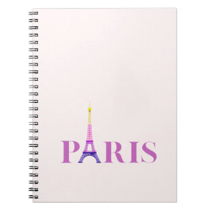 Caderno Espiral Torre Eiffel - Paris-Vibrante e Colorida-