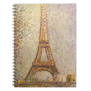 Caderno Espiral Torre Eiffel por Georges Seurat, Arte Fino Antigo
