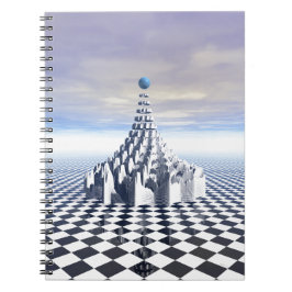 Caderno Espiral Torre Fractal Surreal