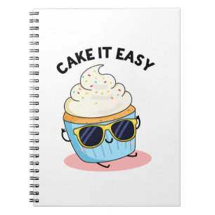 Caderno Espiral Torta Fácil Piada de Cupcake Divertida