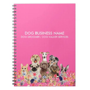 Caderno Espiral Tosa de Cachorro Laticínios Neon Rosa