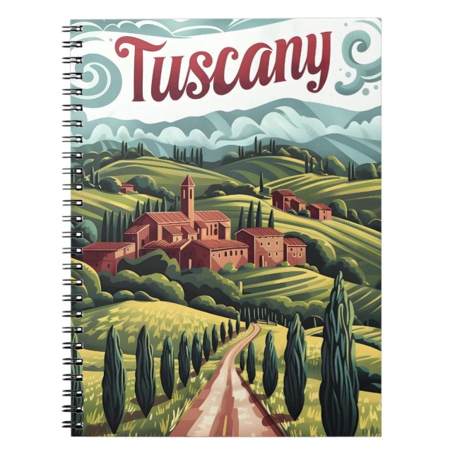 Caderno Espiral Toscânia vintage (Frente)