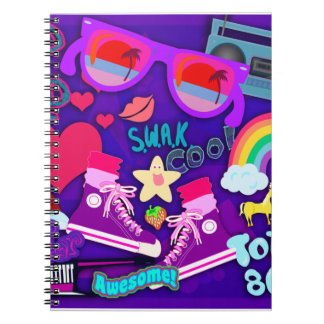 Caderno Espiral Total de Oitenta Colagem Roxa