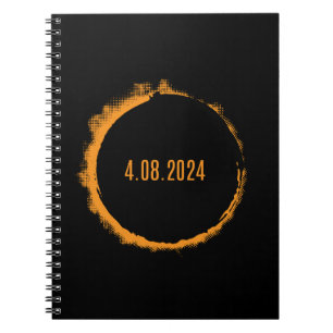 Caderno Espiral Total Solar Eclipse EUA 8 de abril de 2024
