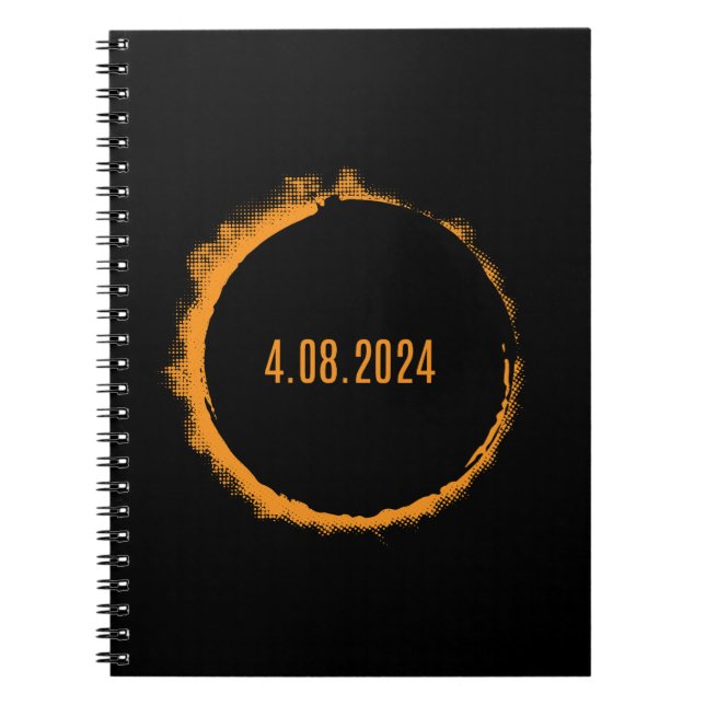 Caderno Espiral Total Solar Eclipse EUA 8 de abril de 2024 (Frente)