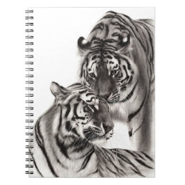Caderno Espiral Touch - Trabalho de arte de Tigre Original Pintado