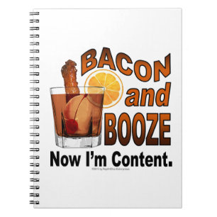 Caderno Espiral TOUCINHO e BEBIDA ALCOÓLICA! Agora estou Contente.
