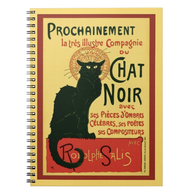 Caderno Espiral Tournée du Chat Noir, Théophile Steinlen (Frente)