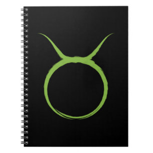 Caderno Espiral Touro Touro Verde Astrologia Zodíaco Abril Maio Si