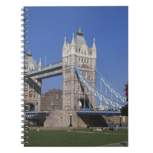 Caderno Espiral Tower Bridge, Rio Tâmisa, Londres, Inglaterra